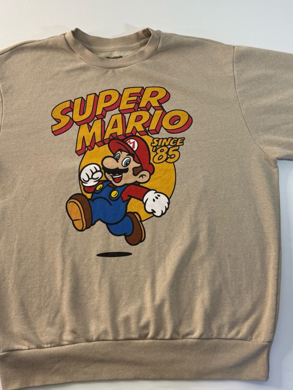 Nintendo Super Mario Logo Pullover - Cream